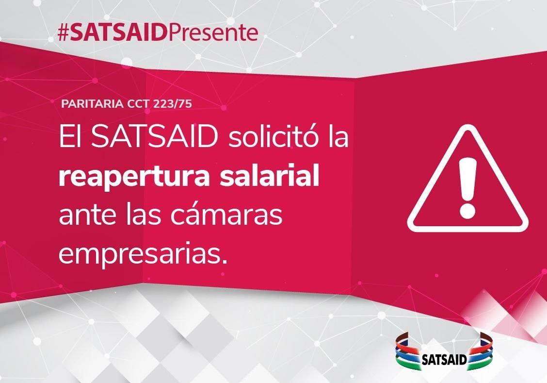 Lee más sobre el artículo EL SATSAID SOLICITÓ A ATVC UN REAJUSTE DEL 21%