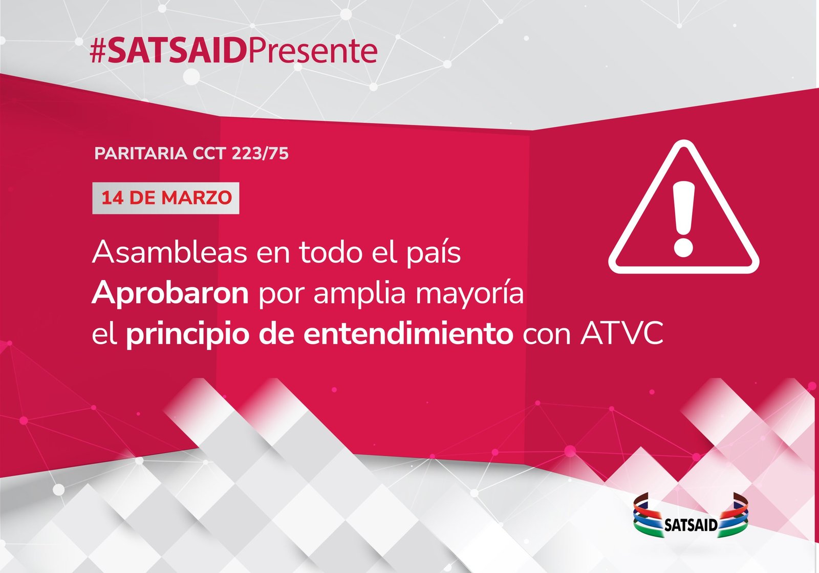 Lee más sobre el artículo ASAMBLEAS EN TODO EL PAÍS APROBARON POR AMPLIA MAYORÍA EL PRINCIPIO DE ENTENDIMIENTO CON ATVC