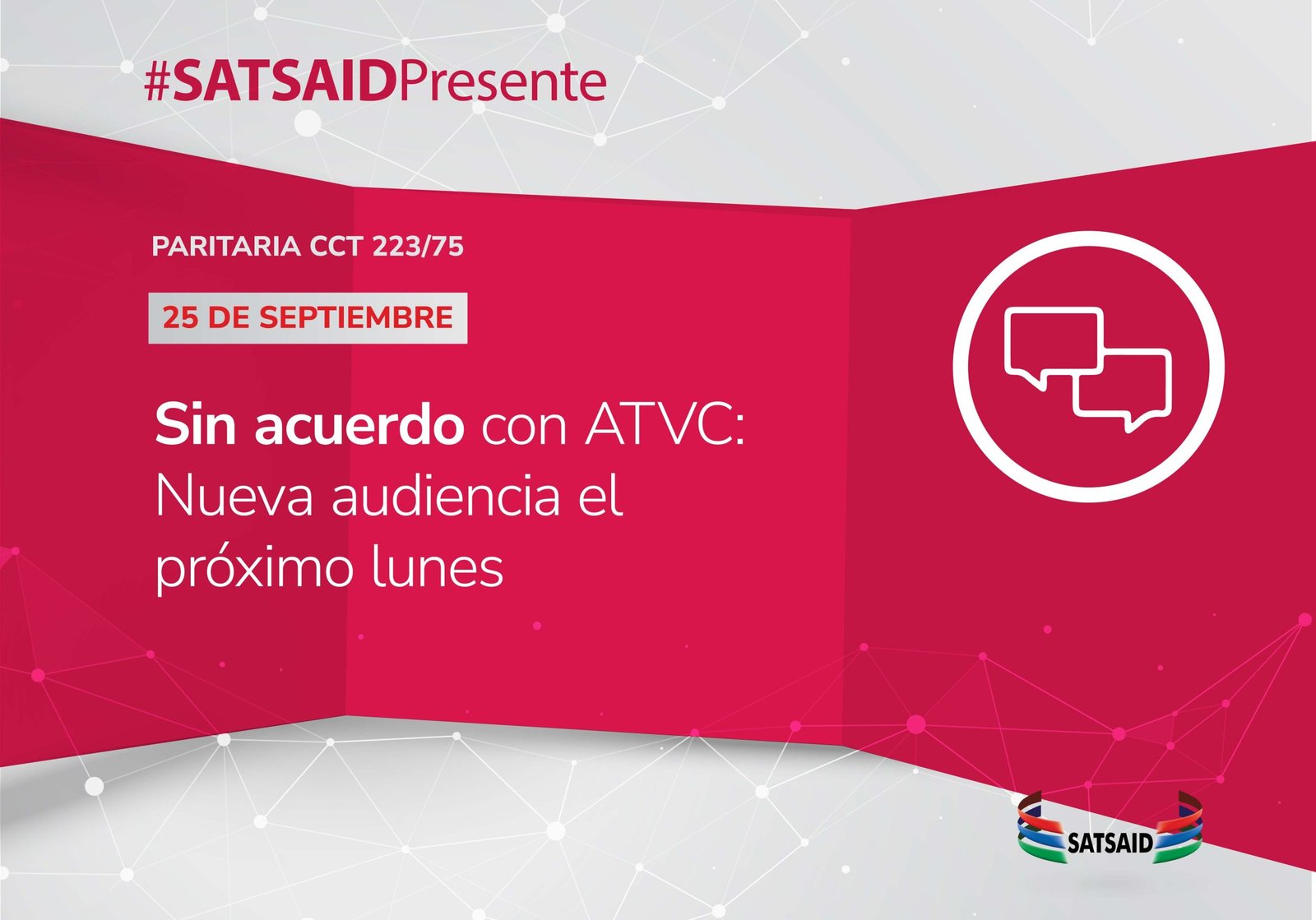 Lee más sobre el artículo SIN ACUERDO CON ATVC: NUEVA AUDIENCIA EL PRÓXIMO LUNES