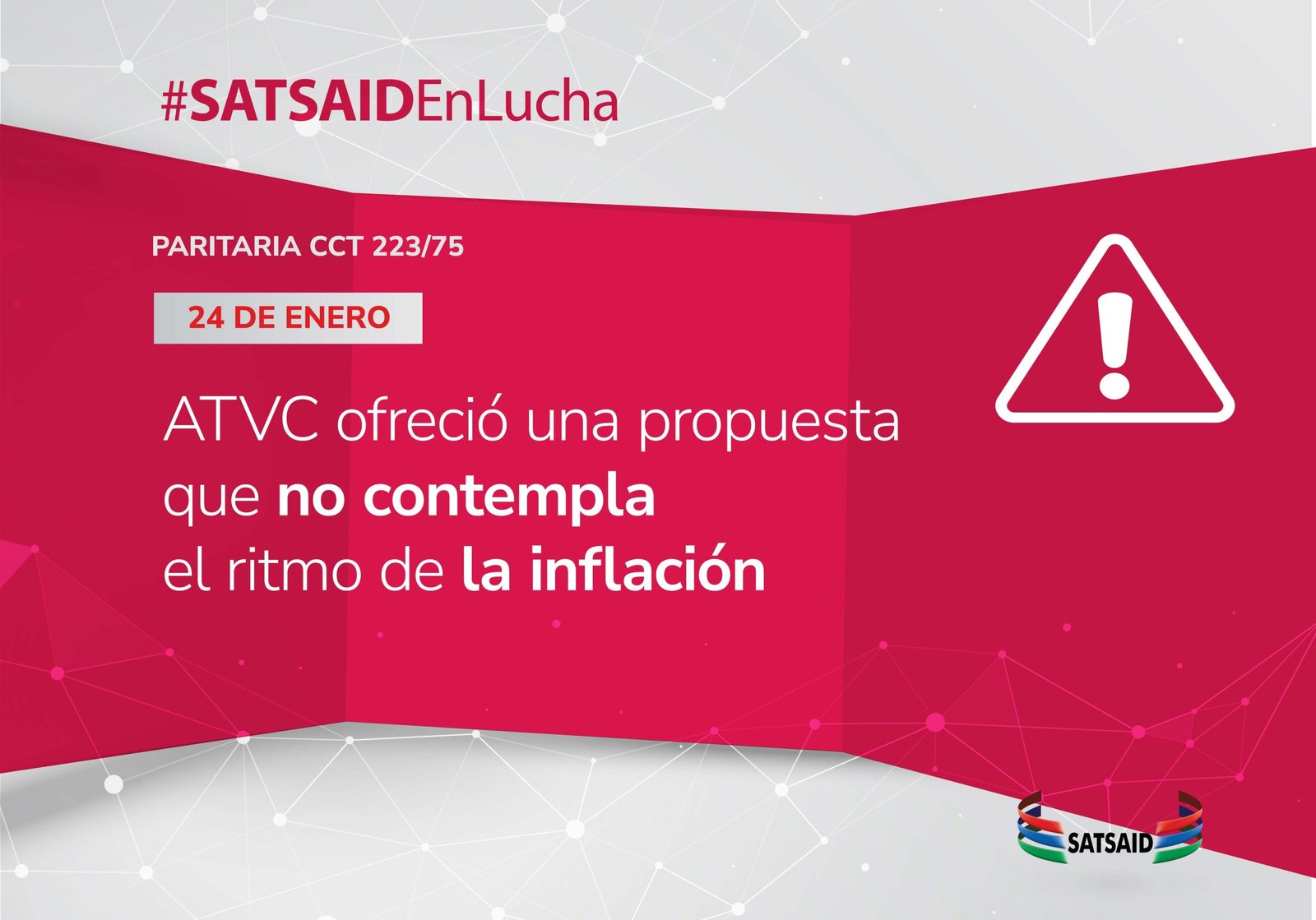 Lee más sobre el artículo ATVC OFRECIÓ UNA NUEVA PROPUESTA QUE NO CONTEMPLA EL RITMO DE LA INFLACIÓN
