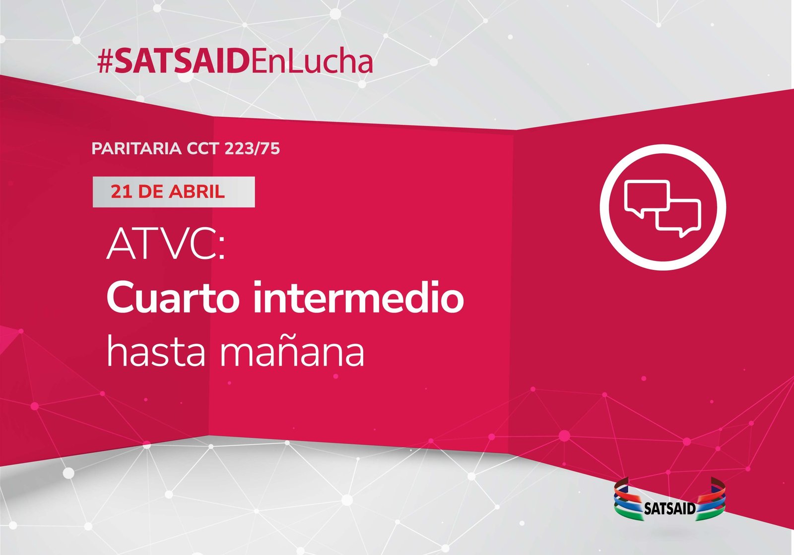 Lee más sobre el artículo ATVC: CUARTO INTERMEDIO HASTA MAÑANA