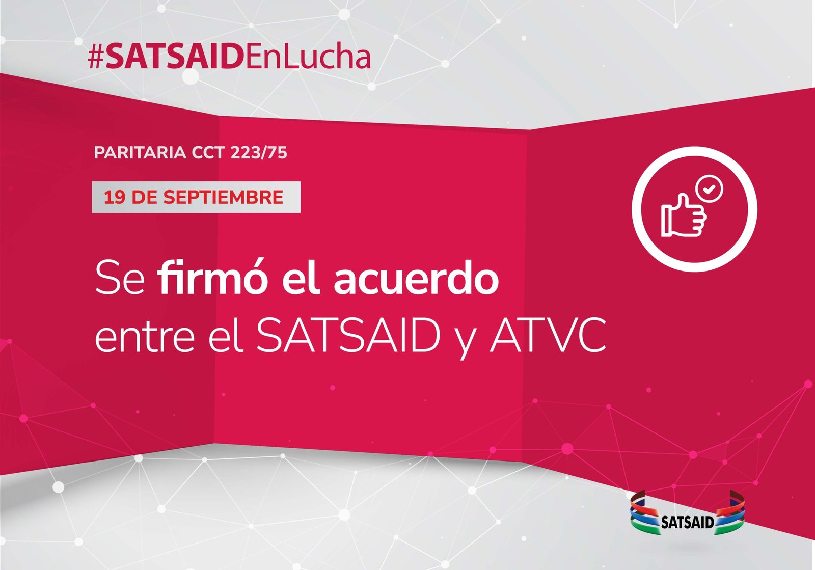 Lee más sobre el artículo SE FIRMÓ EL ACUERDO ENTRE EL SATSAID Y ATVC